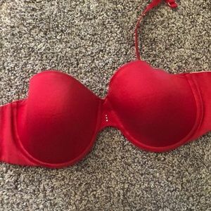 Victoria’s Secret Biofit  Bra, Red. Strapless